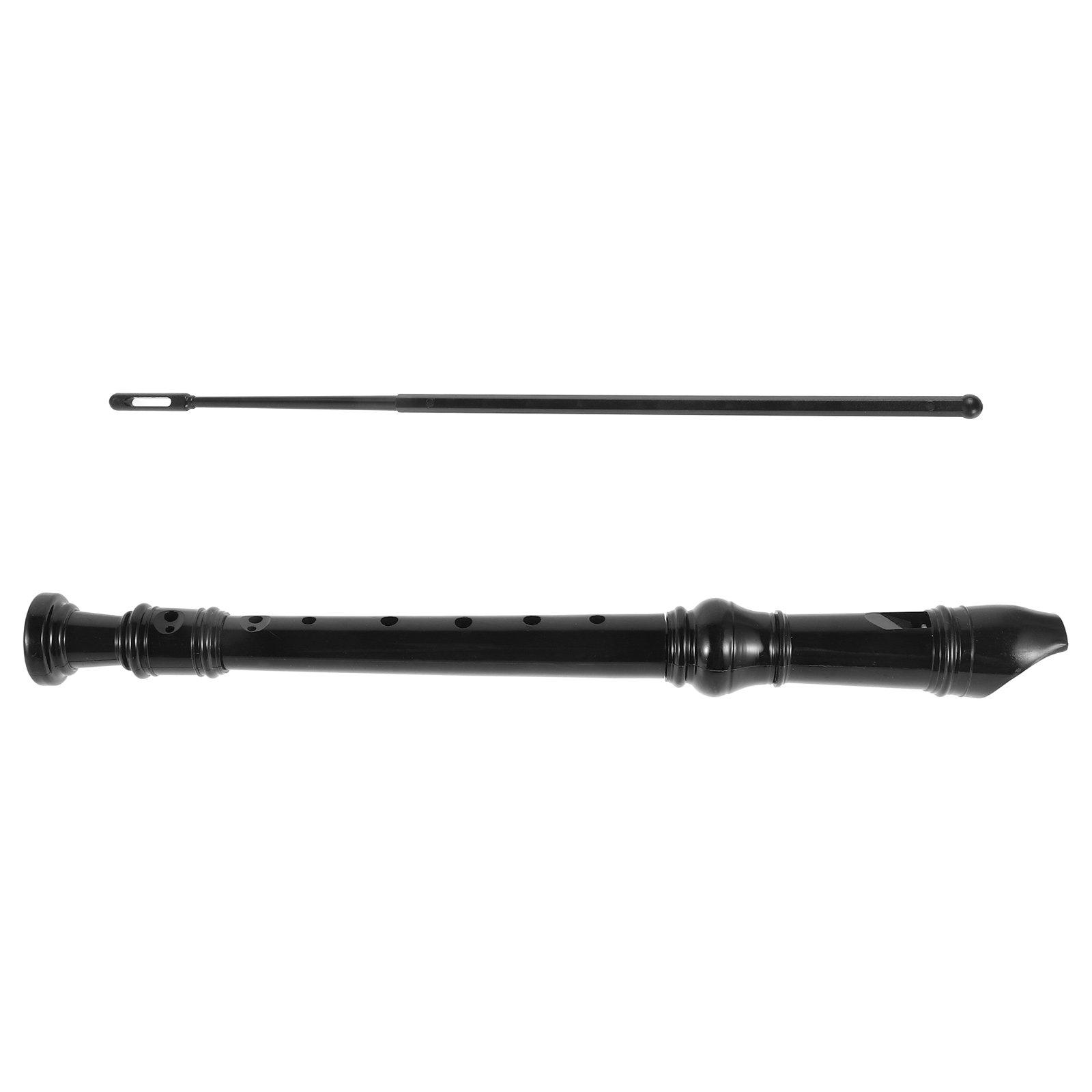 Soprano Recorder Plastic - 8 Hole Black Transparent Soprano Recorder
