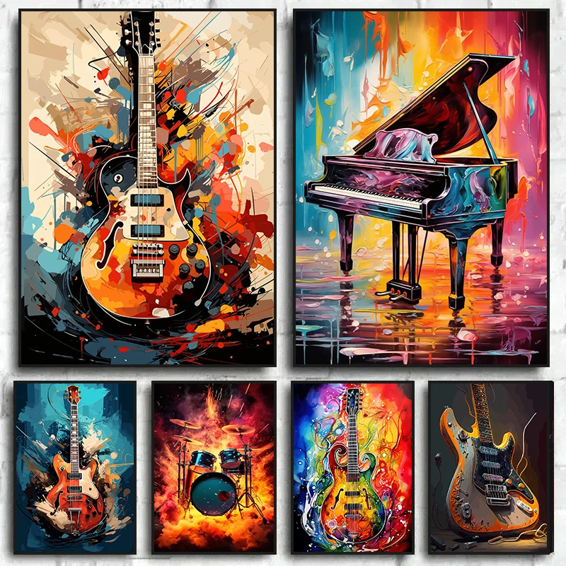 Abstract Colorful Art Musical  - Picture Of Musical Instrument recension och pris